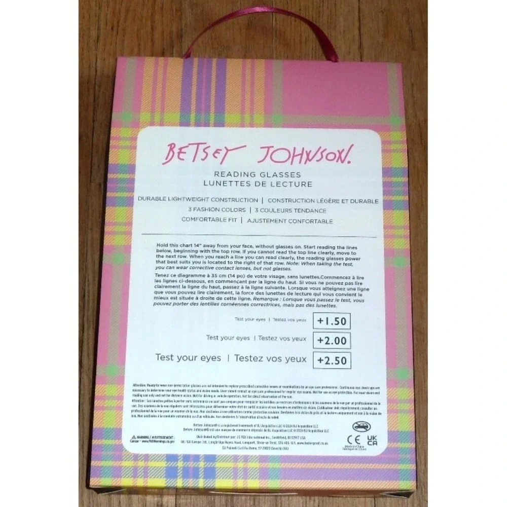 BETSEY JOHNSON 3-PACK READING GLASSES  +2.00 NEW CatsEye Tortoise Green Pink